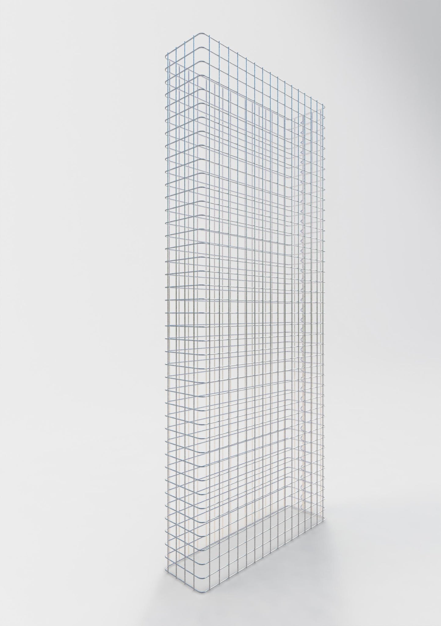 Gabion hegn længde 82 cm, højde 160 cm, dybde 22 cm, maskestørrelse 5 x 5 cm