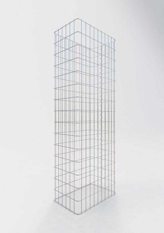 Valla de gaviones longitud 52 cm, altura 180 cm, profundidad 32 cm, luz de malla 5 x 10 cm