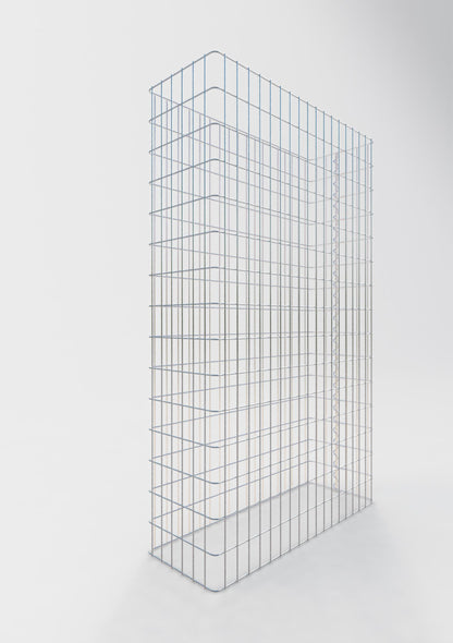 Comprimento da cerca de gabião 92 cm, altura 200 cm, profundidade 32 cm, tamanho da malha 5 x 10 cm