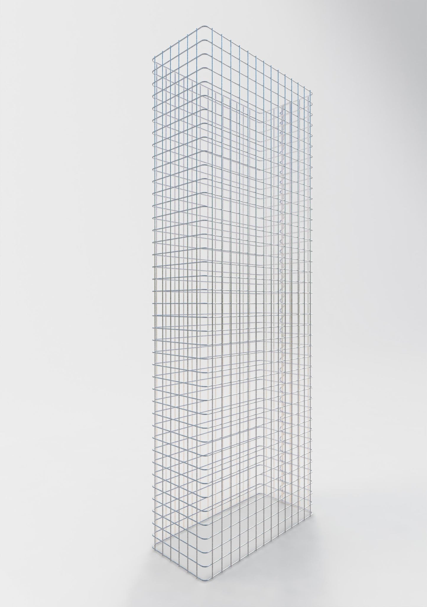 Gabion hegn længde 72 cm, højde 200 cm, dybde 32 cm, maskestørrelse 5 x 5 cm