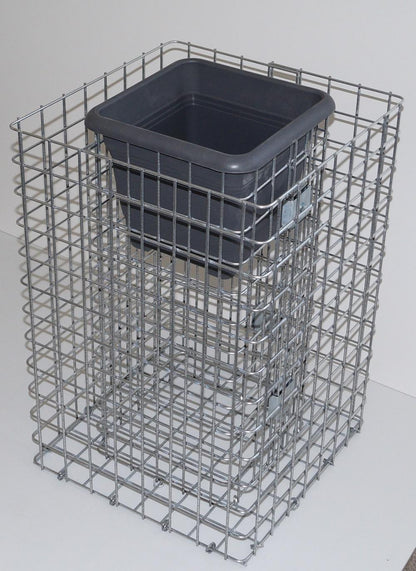 Bloemenzuil Hoogte 60 cm Voet 42 x 42 cm MW 5 x 5 cm, gegalvaniseerd incl. pot