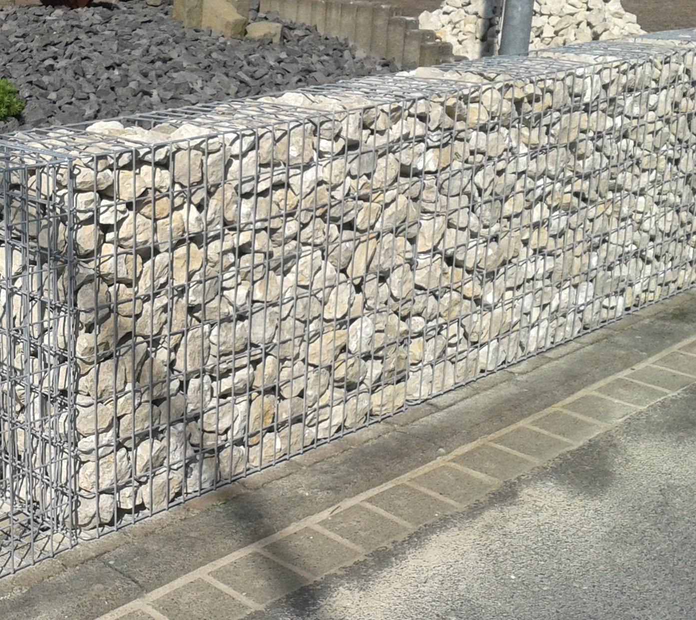 Varmgalvaniseret gabion, der måler 5x10cm