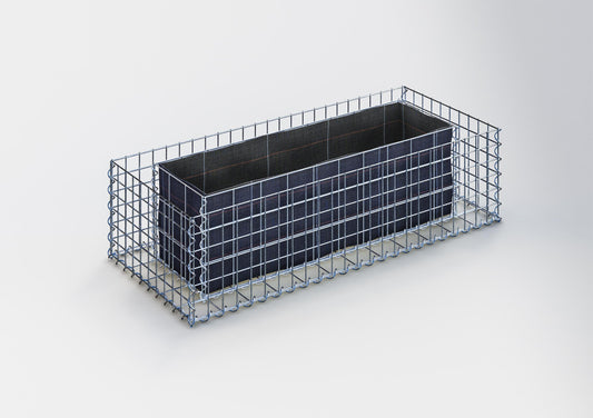 Raised bed square 120 cm x 30 cm x 50 cm (L x H x D), mesh size 5 x 5 cm, wall thickness 10 cm