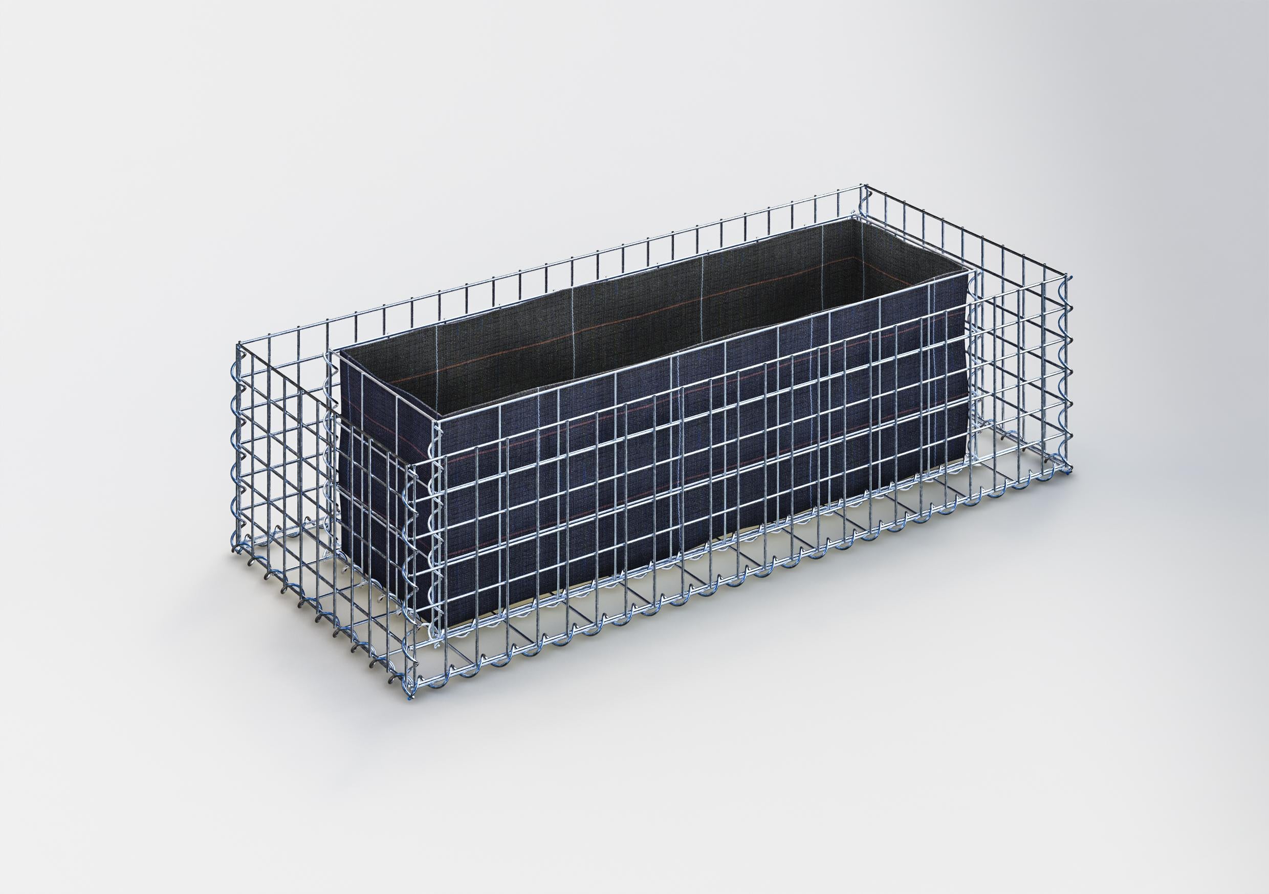 Verhoogd bed vierkant 120 cm x 30 cm x 50 cm (L x H x D), maaswijdte 5 x 5 cm, wanddikte 10 cm