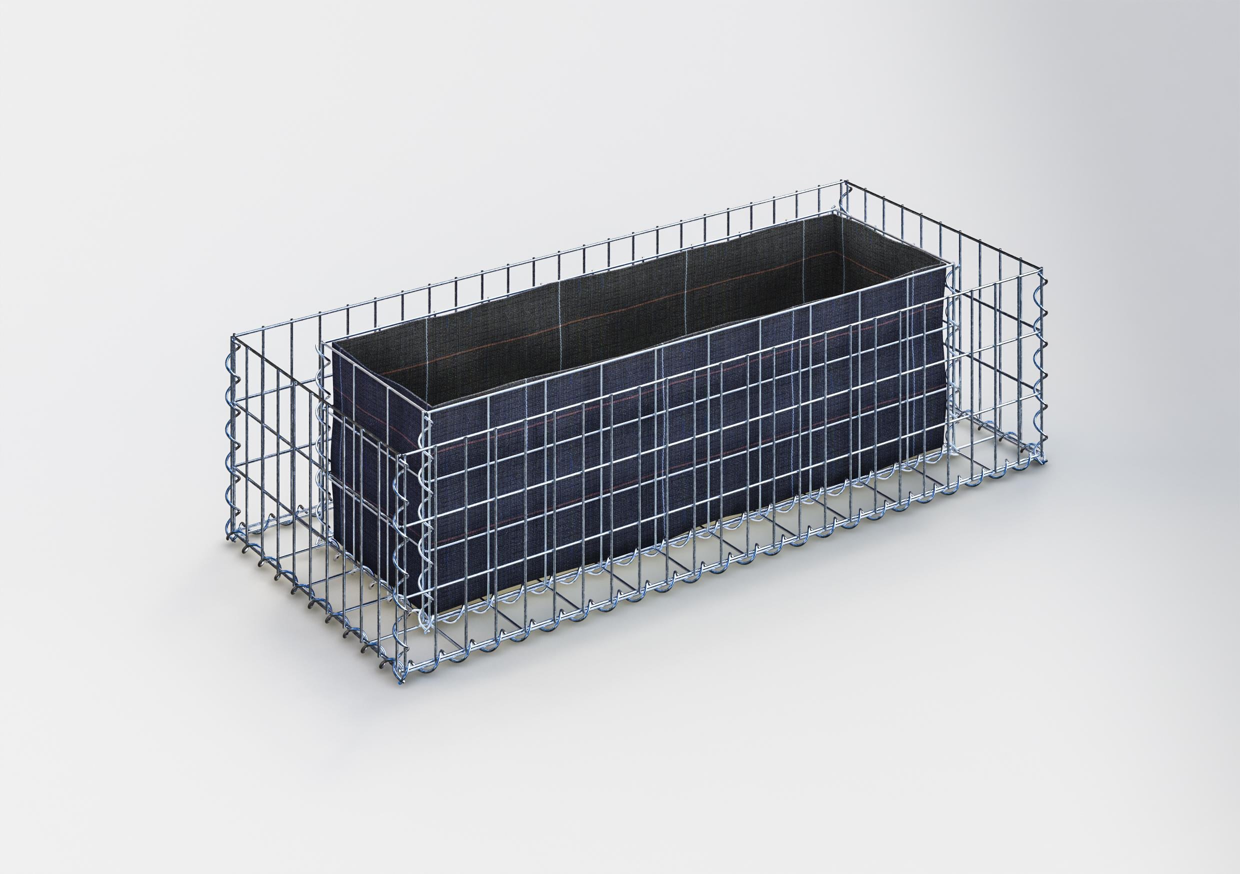 Verhoogd bed vierkant 120 cm x 30 cm x 50 cm (L x H x D), maaswijdte 5 x 10 cm, wanddikte 10 cm