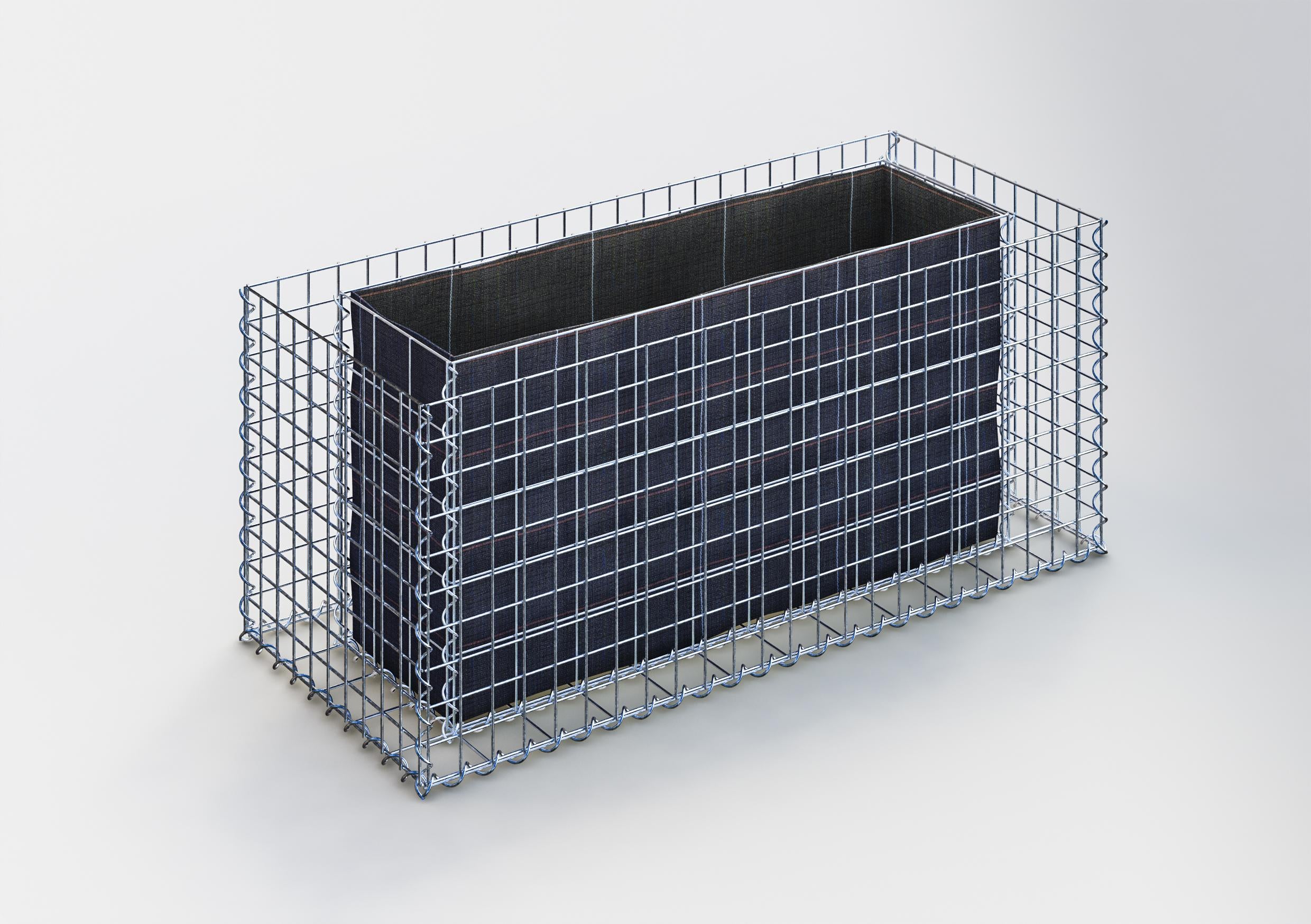 Rechthoekig verhoogd bed 120 cm x 50 cm x 50 cm (L x H x D), maaswijdte 5 x 5 cm, wanddikte 10 cm
