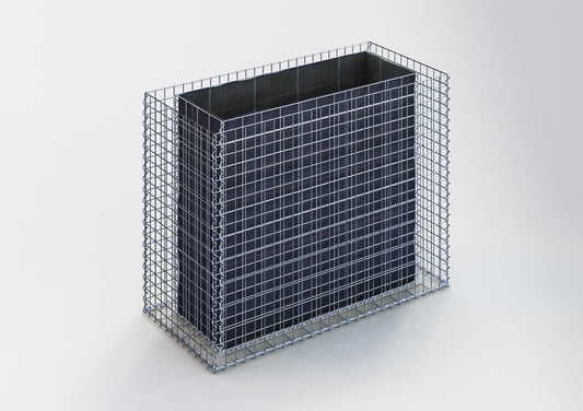 Raised bed square 130 cm x 100 cm x 60 cm (L x H x D), mesh size 5 x 5 cm, wall thickness 10 cm