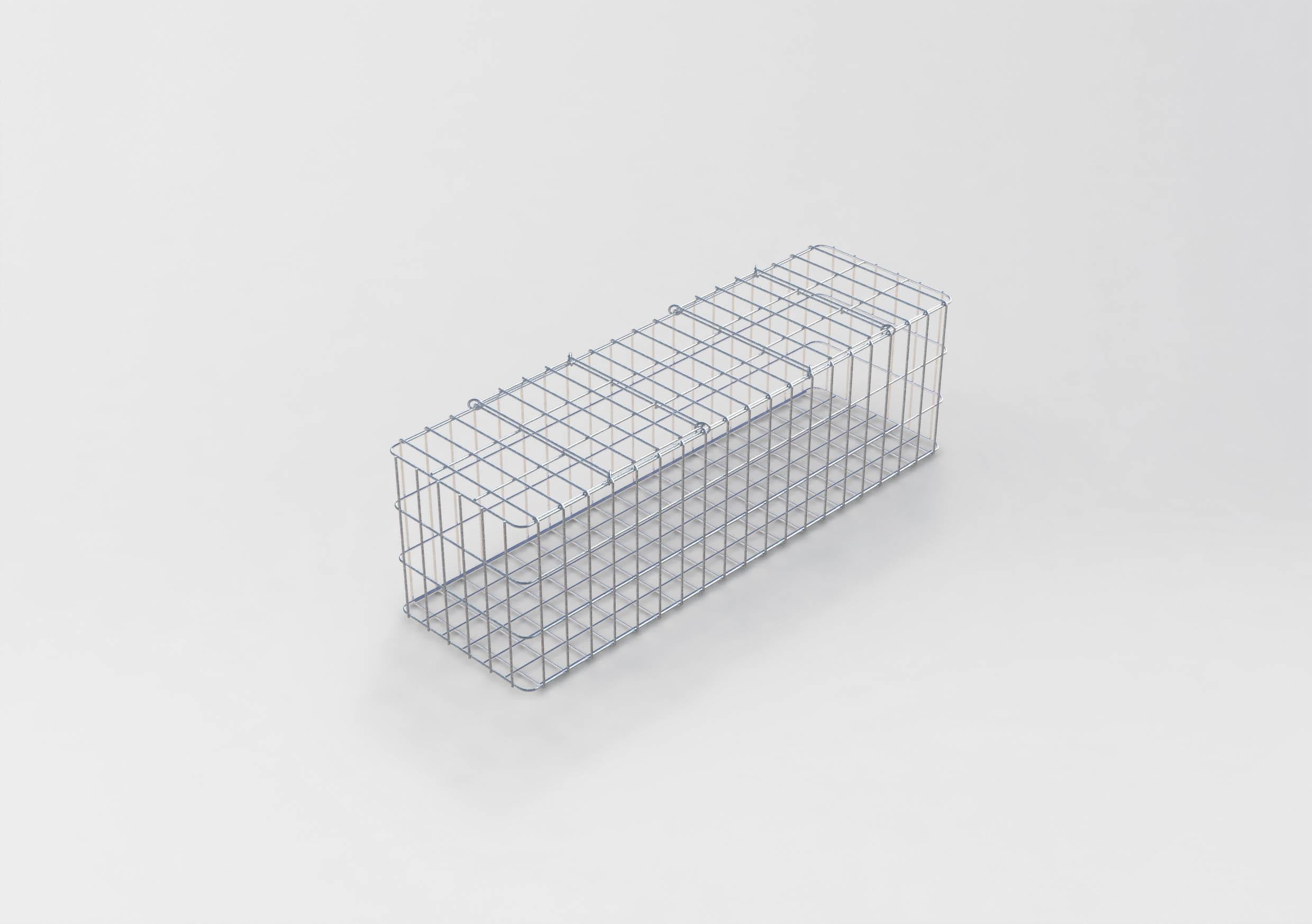 Thermisch verzinkte schanskorf 102 cm x 32 cm x 32 cm, maaswijdte 5 cm x 10 cm, volledig gelast