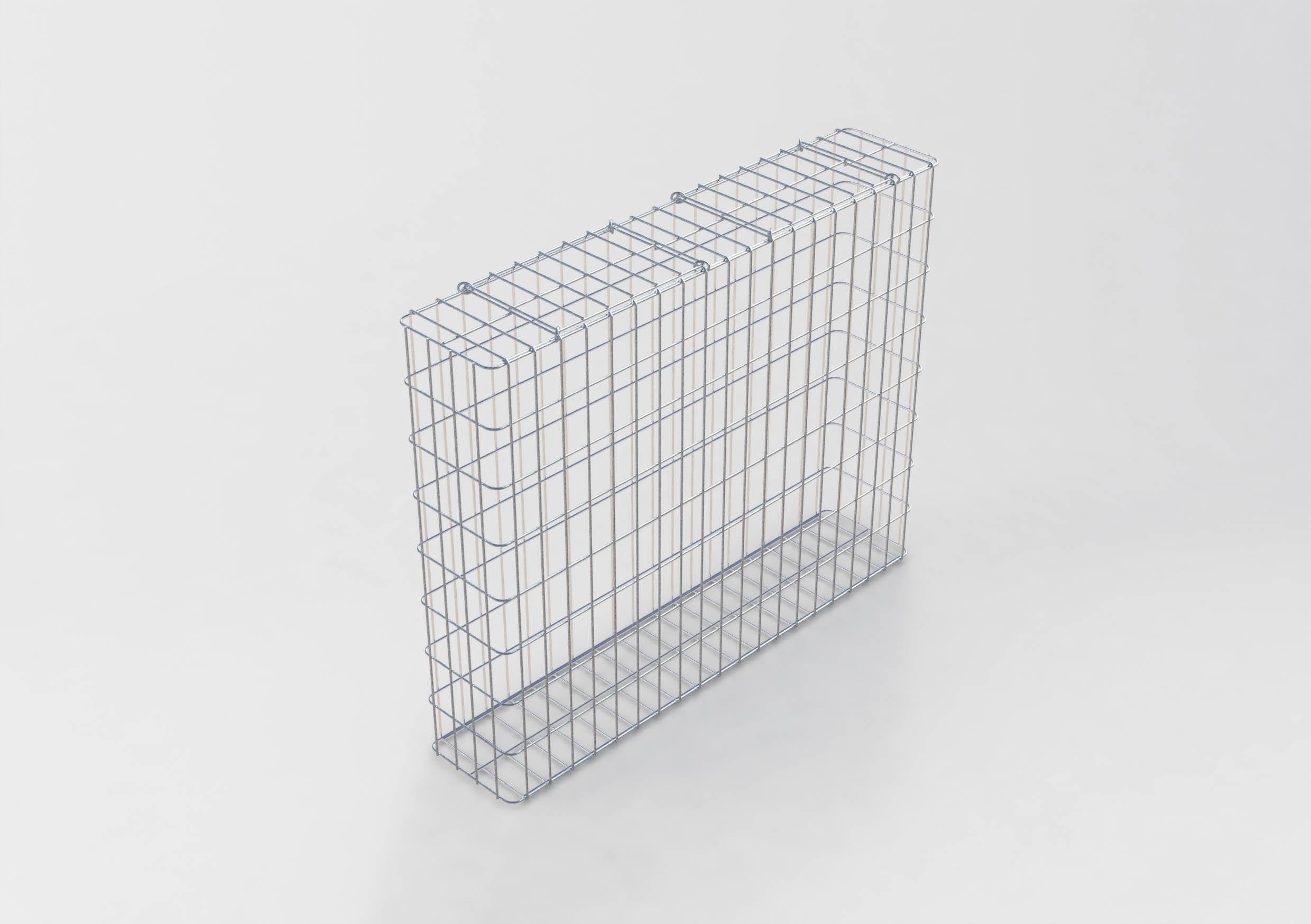 Thermisch verzinkte schanskorf 102 cm x 82 cm x 22 cm, maaswijdte 5 cm x 10 cm, volledig gelast