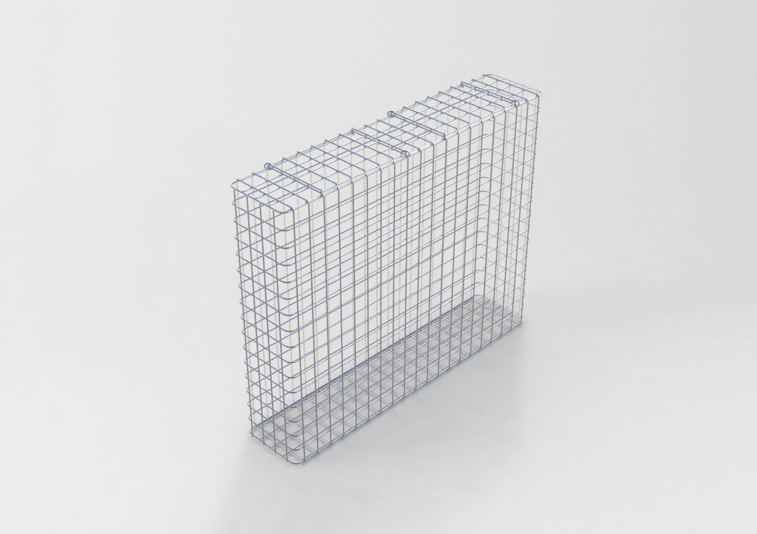 Thermisch verzinkte schanskorf 102 cm x 82 cm x 22 cm, maaswijdte 5 cm x 5 cm, volledig gelast