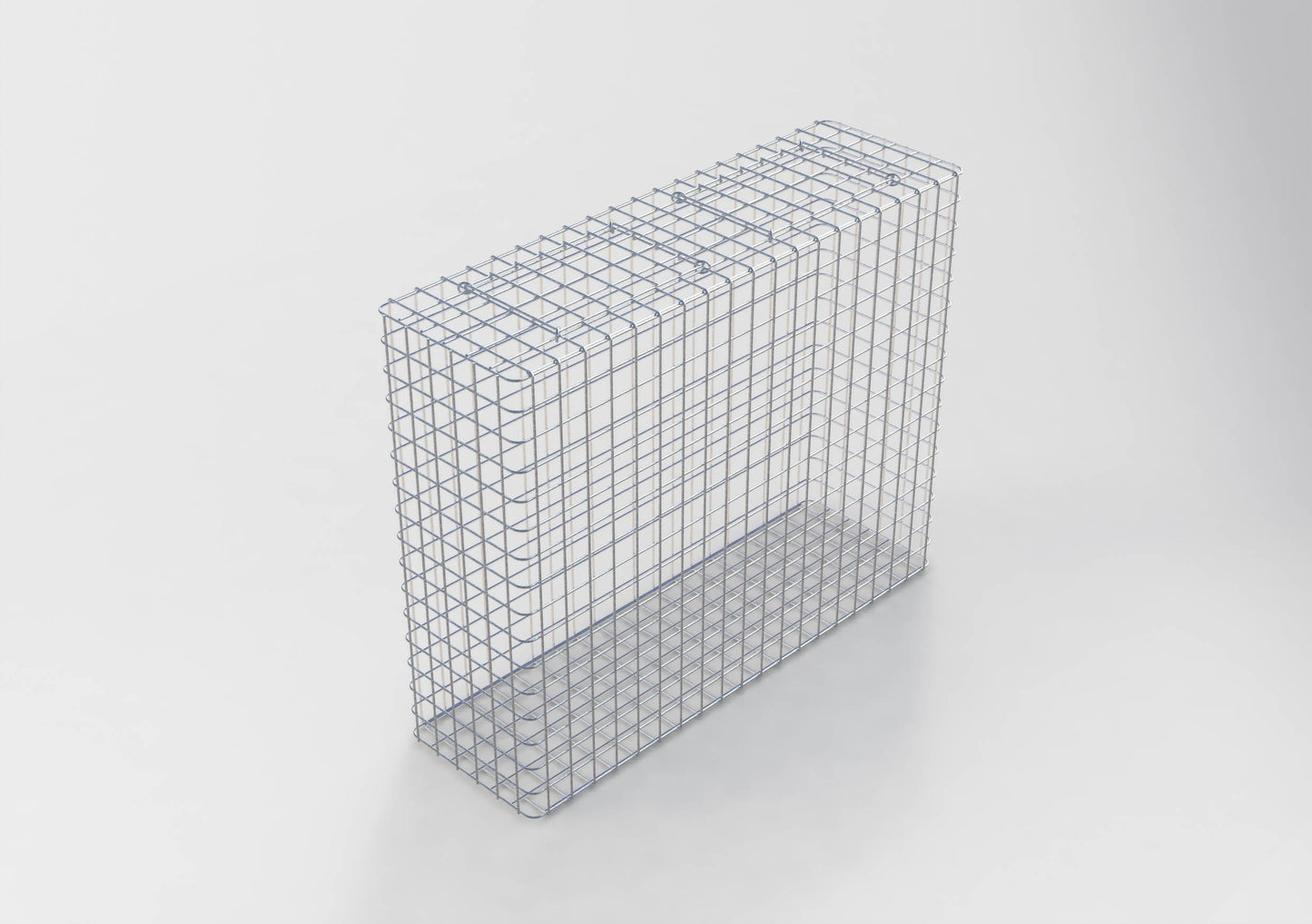 Gabion hot-dip galvanized 102 cm x 82 cm x 32 cm, mesh size 5 cm x 5 cm, fully welded