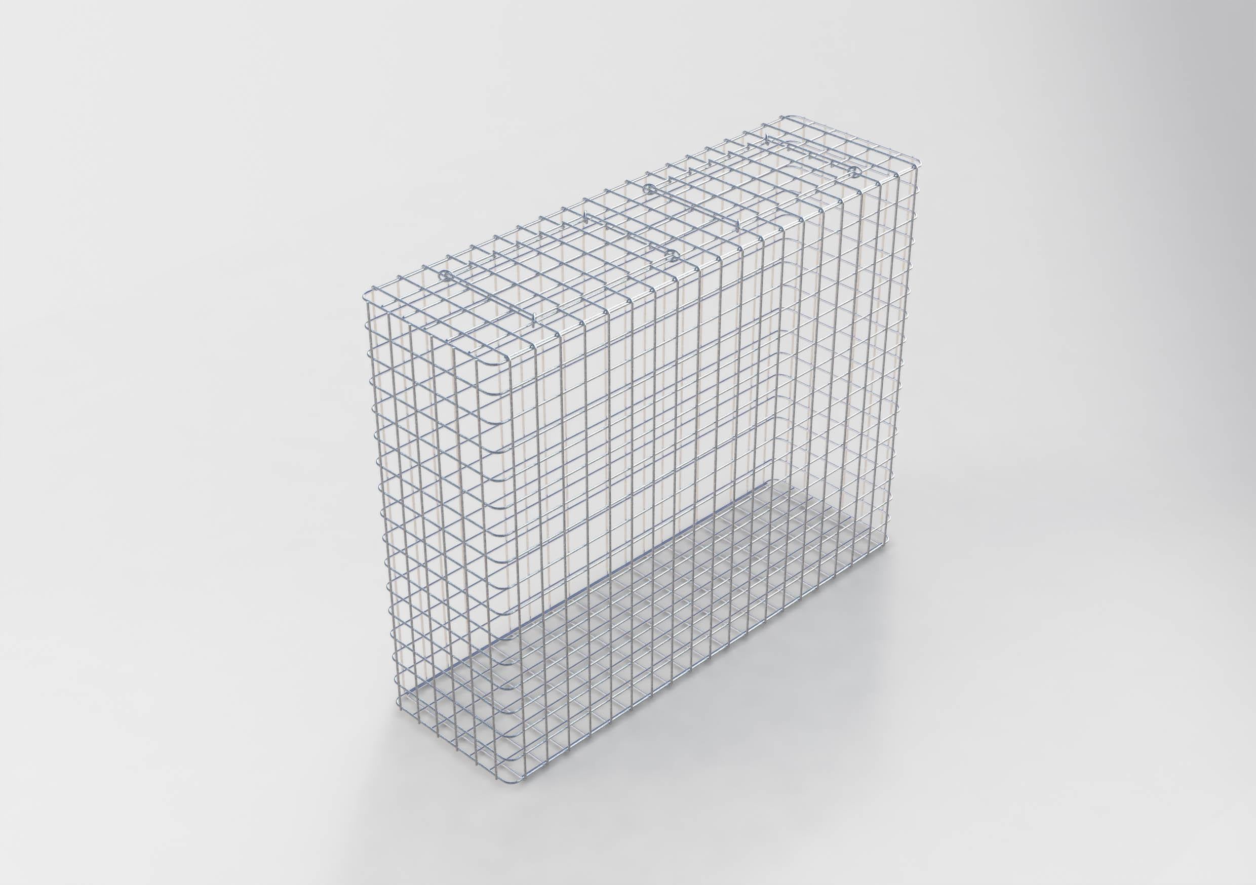 Thermisch verzinkte schanskorf 102 cm x 82 cm x 32 cm, maaswijdte 5 cm x 5 cm, volledig gelast