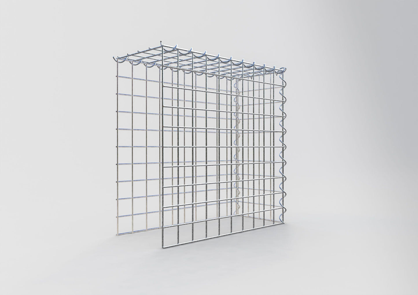 Grown-on gabion type 4 50 cm x 50 cm x 20 cm (L x H x D), mesh size 5 cm x 5 cm, spiral