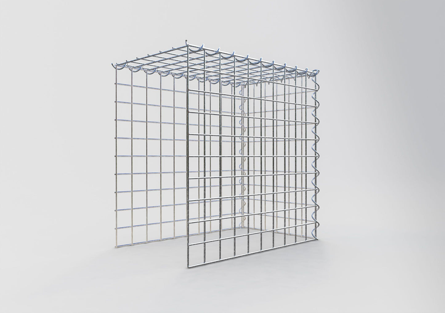 Gabião tipo 4 50 cm x 50 cm x 30 cm (C x A x P), malhagem 5 cm x 5 cm, espiral