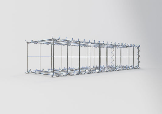 Opvokset gabion type 2 100 cm x 20 cm x 30 cm (L x H x D), maskestørrelse 10 cm x 10 cm, spiral