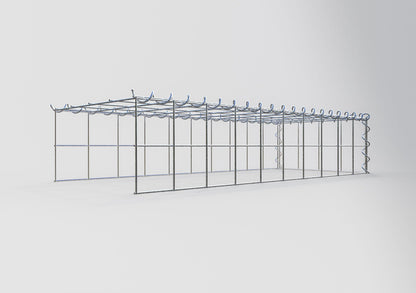 Opvokset gabion type 4 100 cm x 20 cm x 40 cm (L x H x D), maskestørrelse 10 cm x 10 cm, spiral