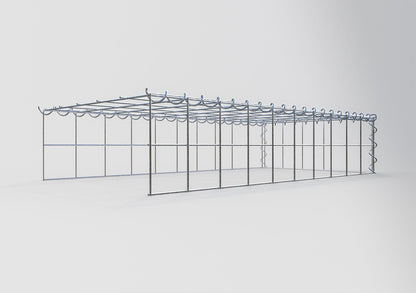 Opvokset gabion type 4 100 cm x 20 cm x 50 cm (L x H x D), maskestørrelse 10 cm x 10 cm, spiral