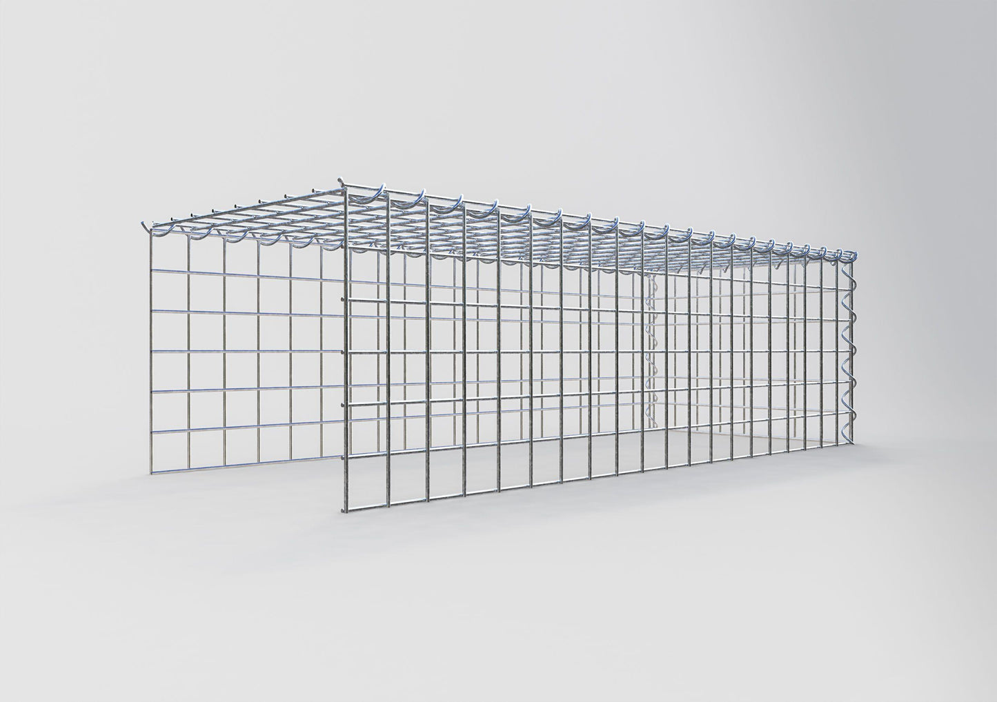 Gabion rapporté type 4 100 cm x 30 cm x 40 cm (L x H x P), mailles 5 cm x 5 cm, spirale