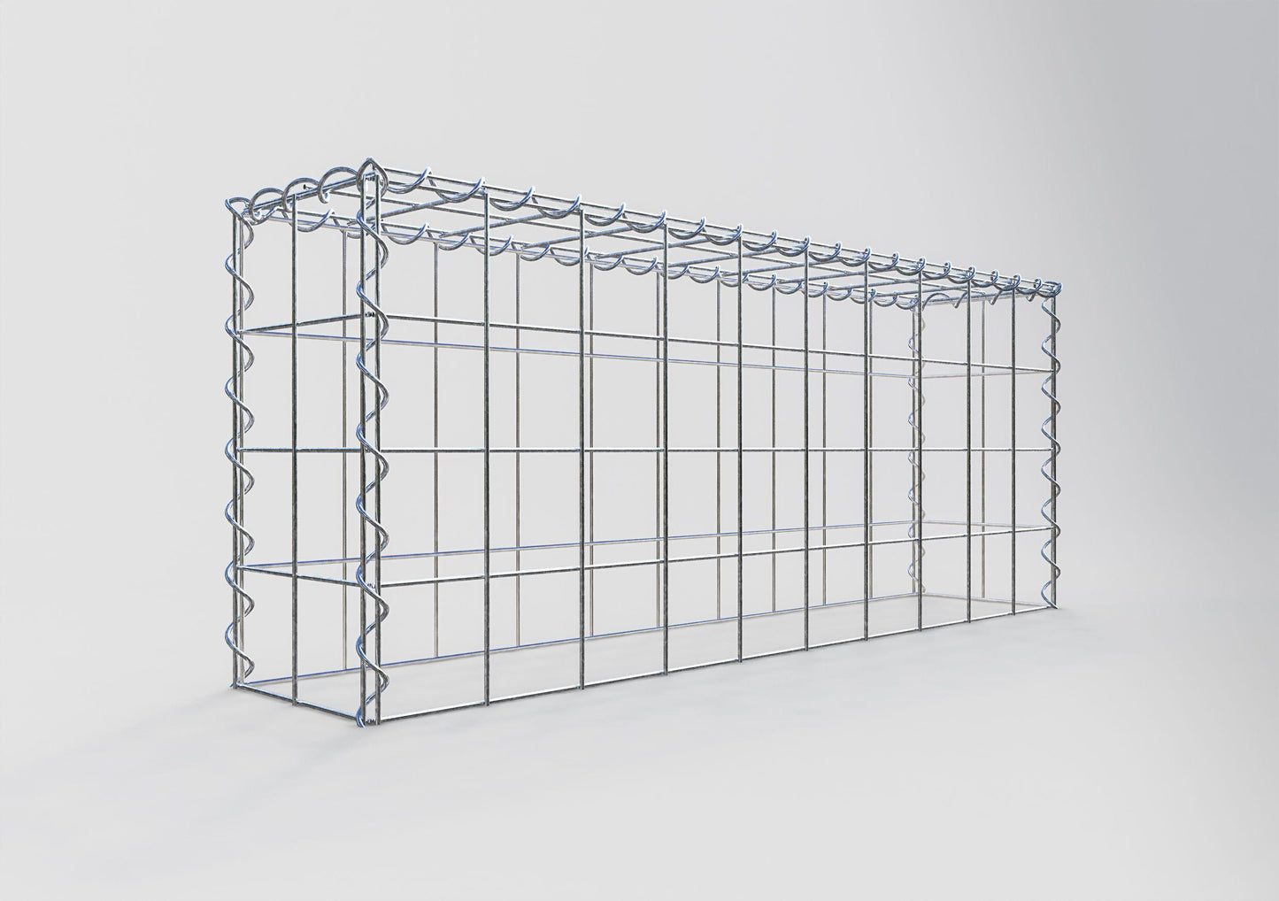 Add-on schanskorf type 3 100 cm x 40 cm x 20 cm (L x H x D), maaswijdte 10 cm x 10 cm, spiraal