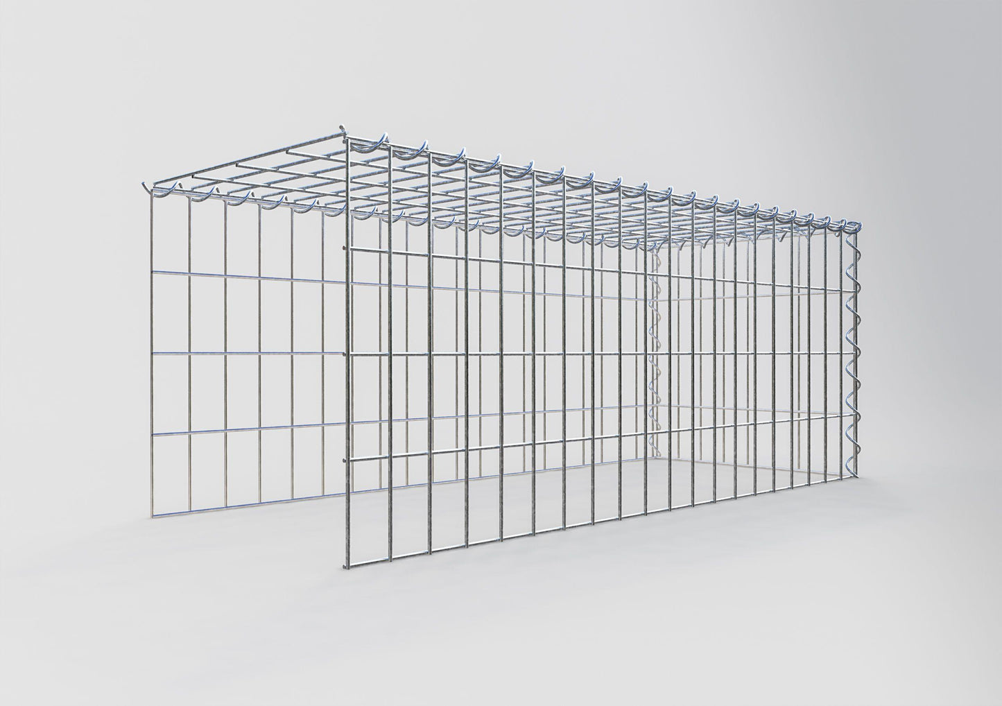 Gabbione aggiuntivo tipo 4 100 cm x 40 cm x 40 cm (L x H x P), dimensione maglia 5 cm x 10 cm, a spirale