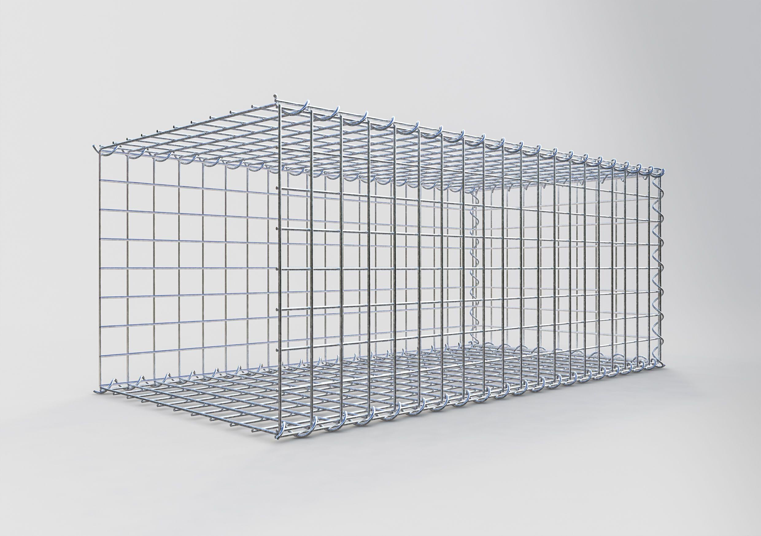 Add-on schanskorf type 2 100 cm x 40 cm x 50 cm (L x H x D), maaswijdte 5 cm x 5 cm, spiraal