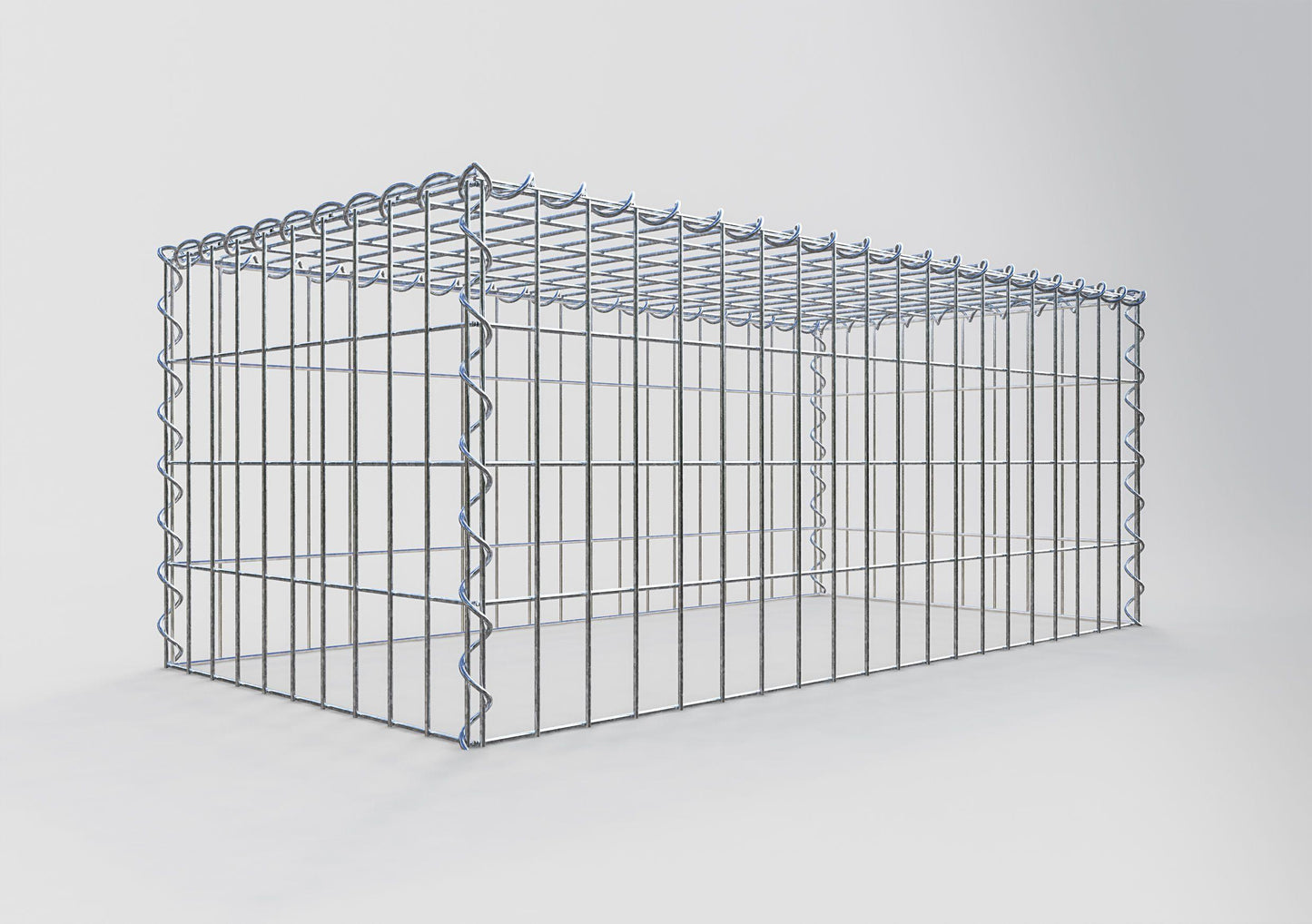 Grown-on gabion type 3 100 cm x 40 cm x 50 cm (L x H x D), mesh size 5 cm x 10 cm, spiral