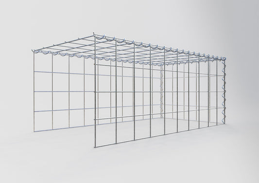 Grown-on gabion type 4 100 cm x 40 cm x 50 cm (L x H x D), mesh size 10 cm x 10 cm, spiral