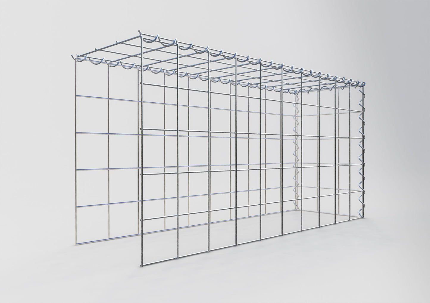 Gabião tipo 4 100 cm x 50 cm x 30 cm (C x A x P), malhagem 10 cm x 10 cm, espiral