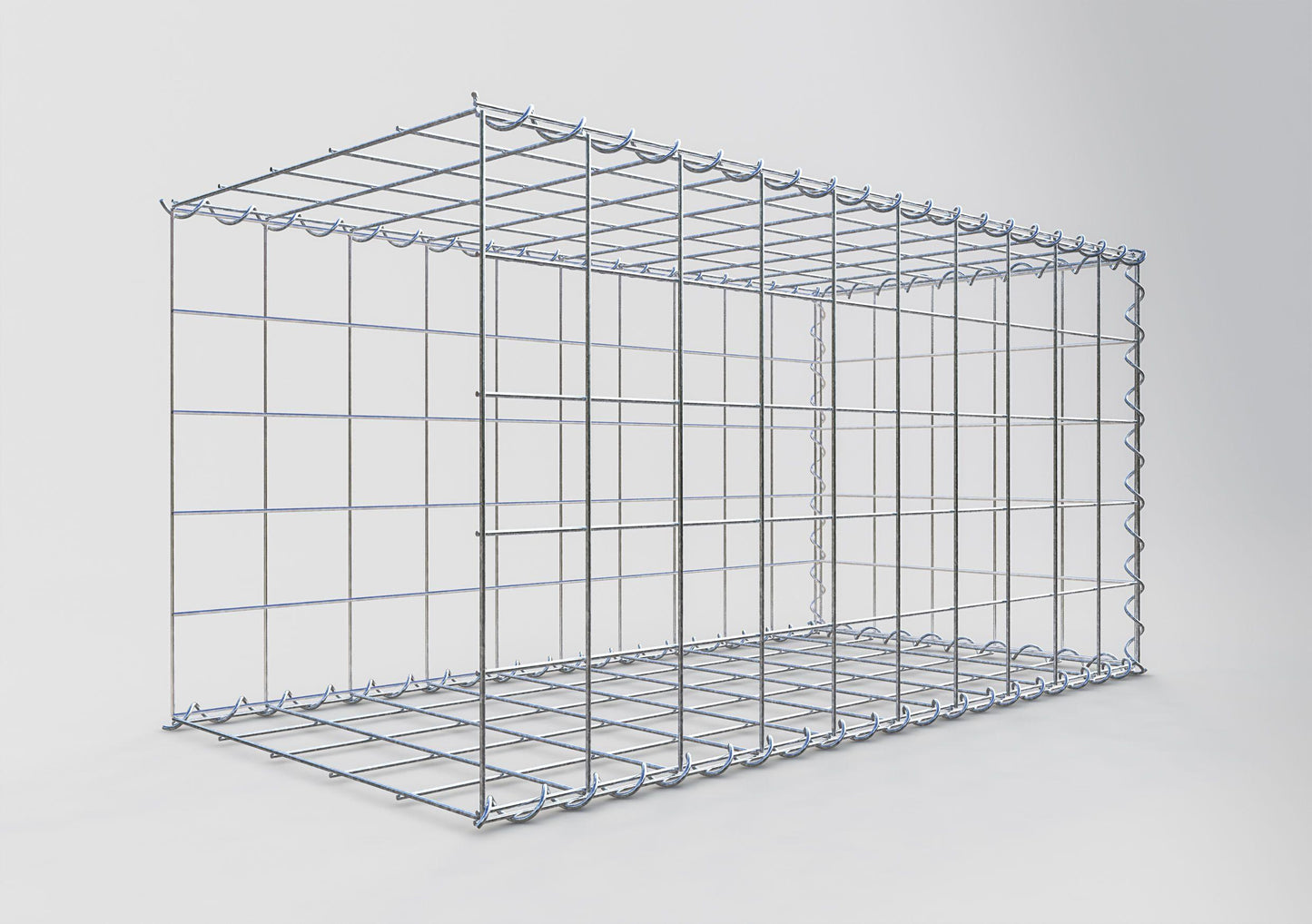 Anbaugabione Typ 2 100 cm x 50 cm x 50 cm (L x H x T), Maschenweite 10 cm x 10 cm, Spirale