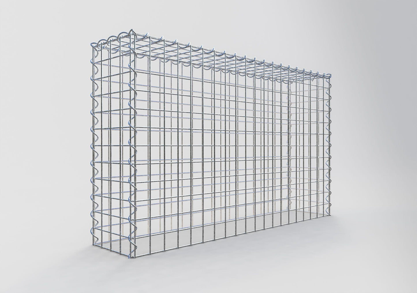 Gabion rapporté type 3 100 cm x 60 cm x 20 cm (L x H x P), mailles 5 cm x 5 cm, spirale