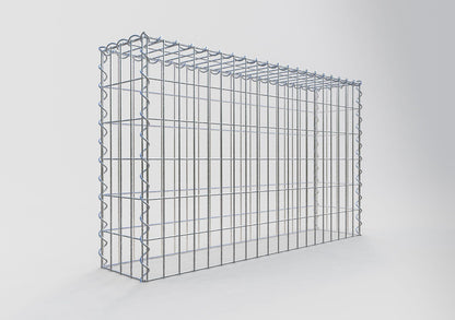 Gabion rapporté type 3 100 cm x 60 cm x 20 cm (L x H x P), mailles 5 cm x 10 cm, spirale