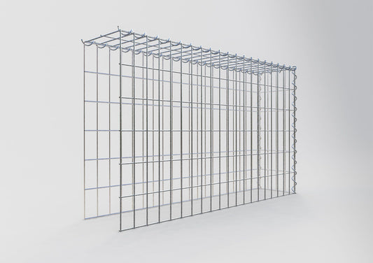 Gabião Tipo 4 100 cm x 60 cm x 20 cm (C x A x P), malhagem 5 cm x 10 cm, espiral