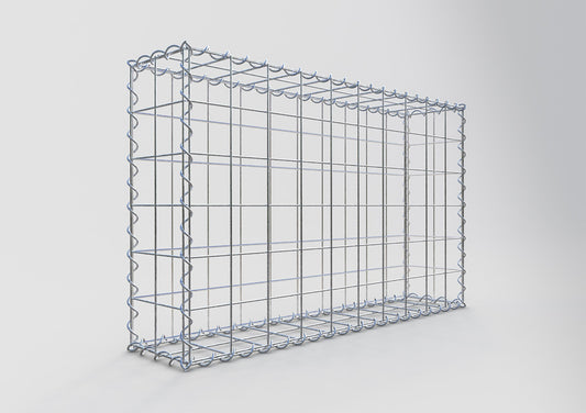 Gabione 100 cm x 60 cm x 20 cm (L x H x T), Maschenweite 10 cm x 10 cm, Spirale