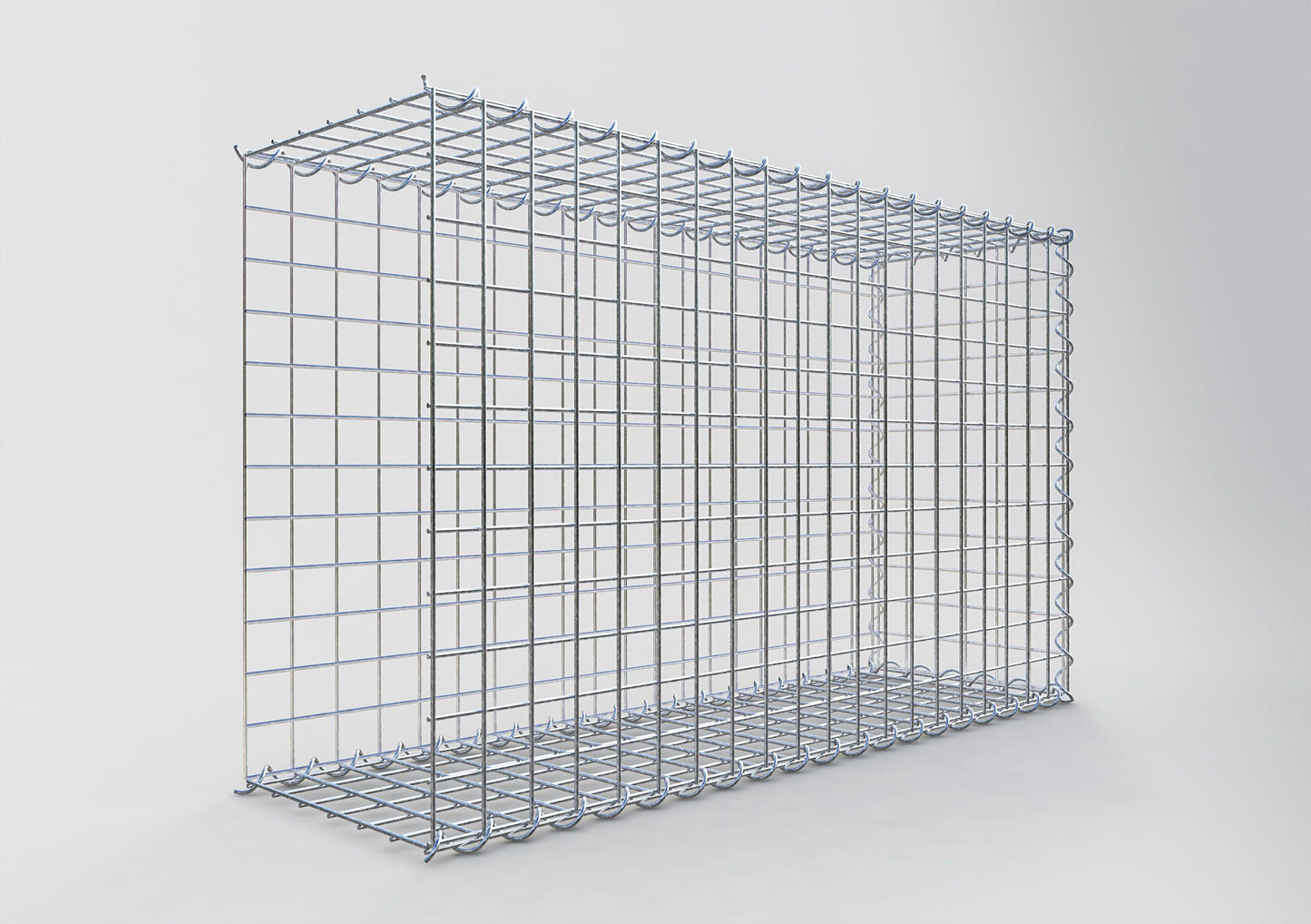 Aangegroeide schanskorf type 2 100 cm x 60 cm x 30 cm (L x H x D), maaswijdte 5 cm x 5 cm, spiraal