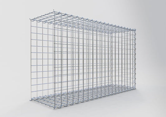 Gavión adulto tipo 2 100 cm x 60 cm x 30 cm (largo x alto x profundidad), tamaño de malla 5 cm x 5 cm, espiral