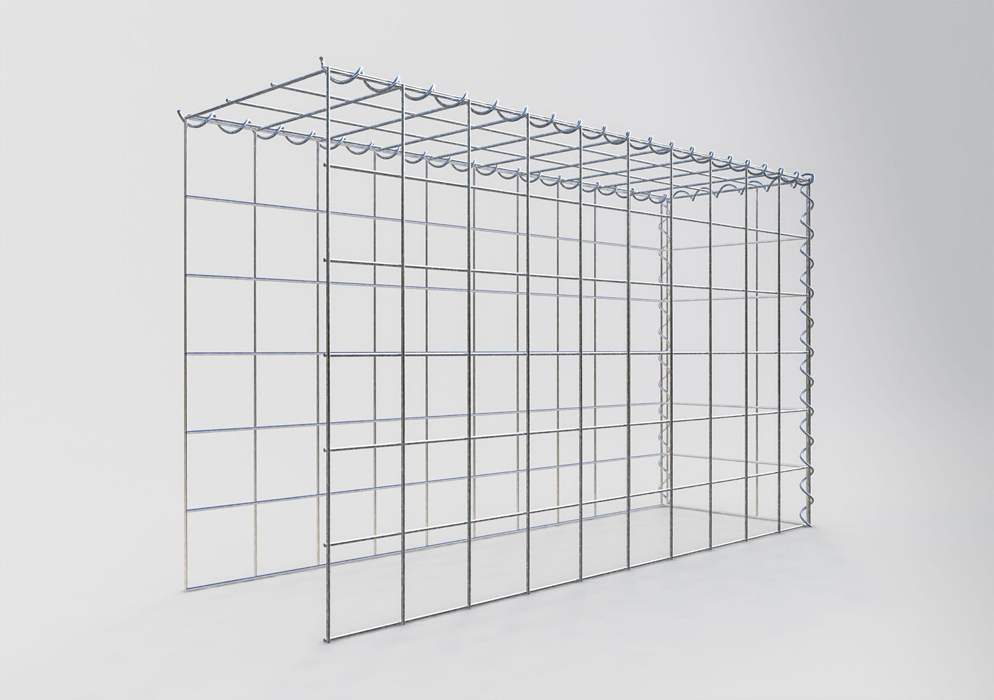 Gabião tipo 4 100 cm x 60 cm x 30 cm (C x A x P), malhagem 10 cm x 10 cm, espiral