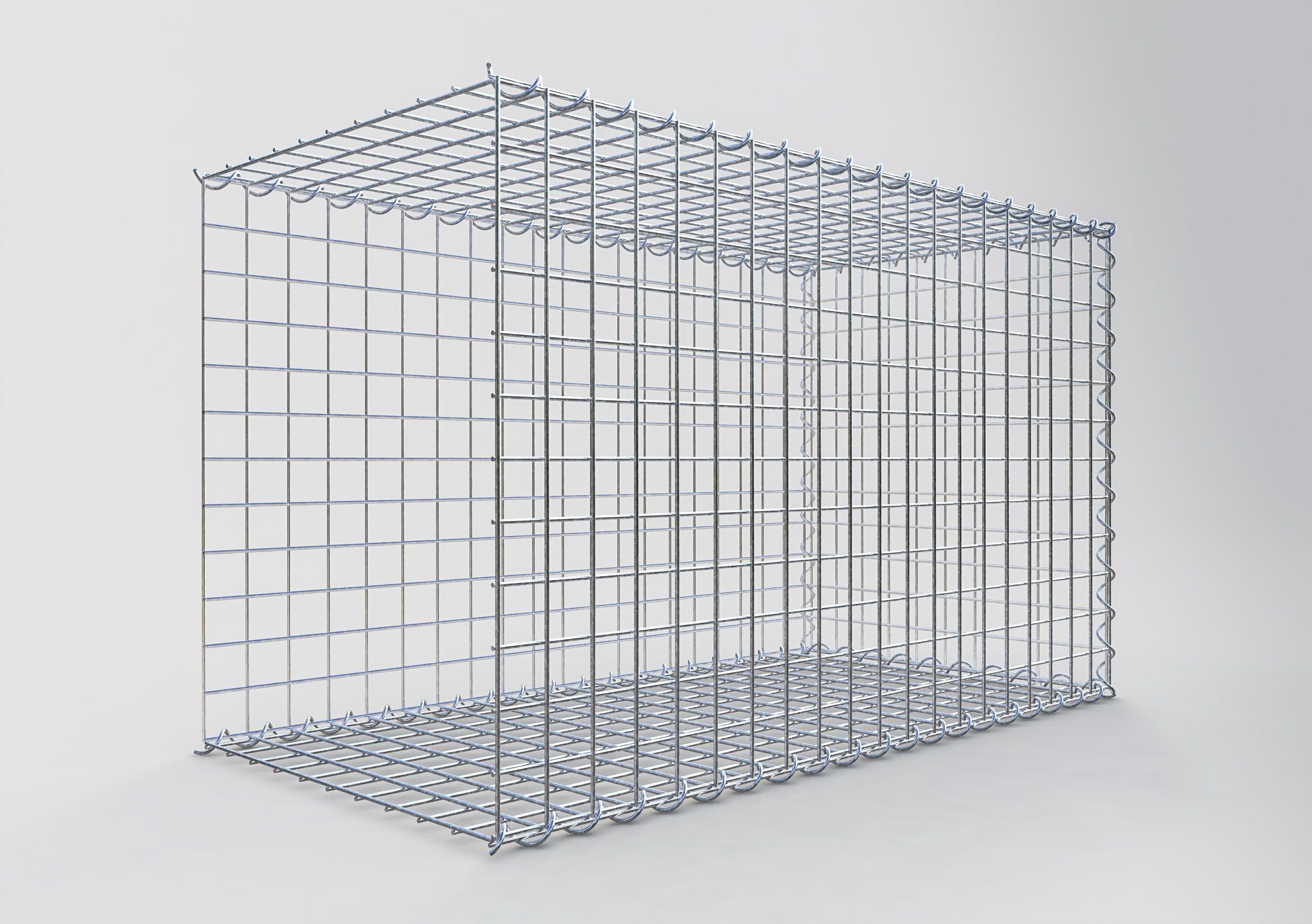 Gavión complementario tipo 2 100 cm x 60 cm x 50 cm (L x A x P), malla 5 cm x 5 cm, espiral
