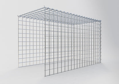 Add-on schanskorf type 4 100 cm x 60 cm x 50 cm (L x H x D), maaswijdte 5 cm x 5 cm, spiraalvormig