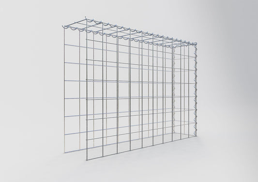 Gabião Tipo 4 100 cm x 70 cm x 20 cm (C x A x P), malhagem 10 cm x 10 cm, espiral