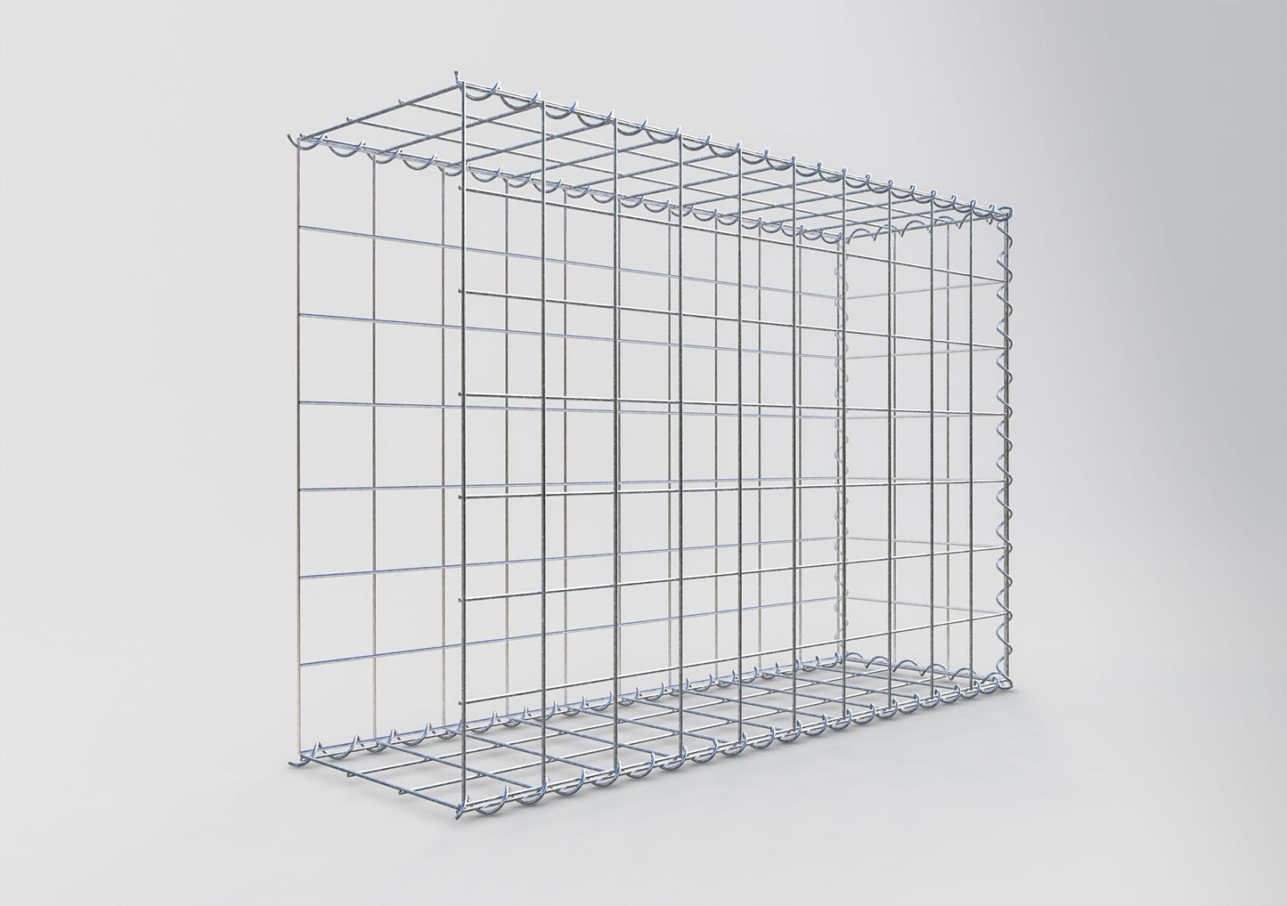 Gabion rapporté type 2 100 cm x 70 cm x 30 cm (L x H x P), mailles 10 cm x 10 cm, spirale