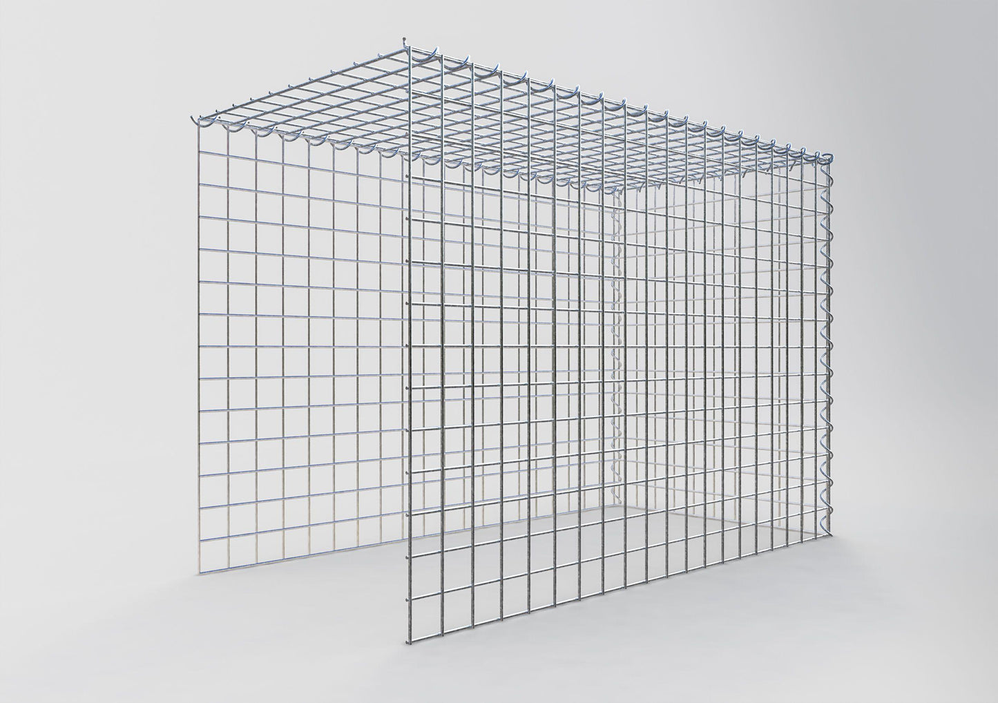 Gabbione aggiuntivo tipo 4 100 cm x 70 cm x 50 cm (L x H x P), dimensione maglia 5 cm x 5 cm, a spirale