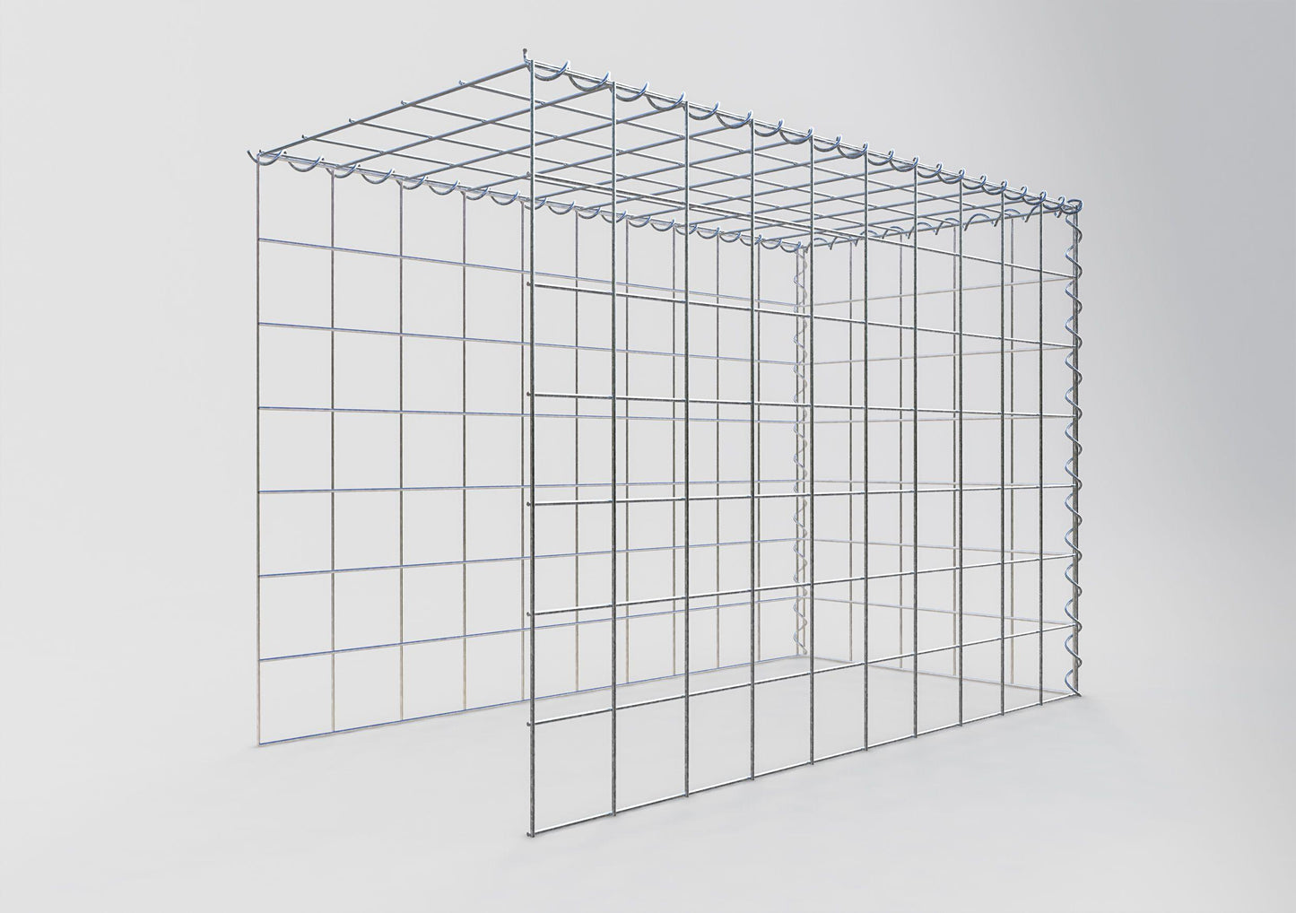 Add-on schanskorf type 4 100 cm x 70 cm x 50 cm (L x H x D), maaswijdte 10 cm x 10 cm, spiraal