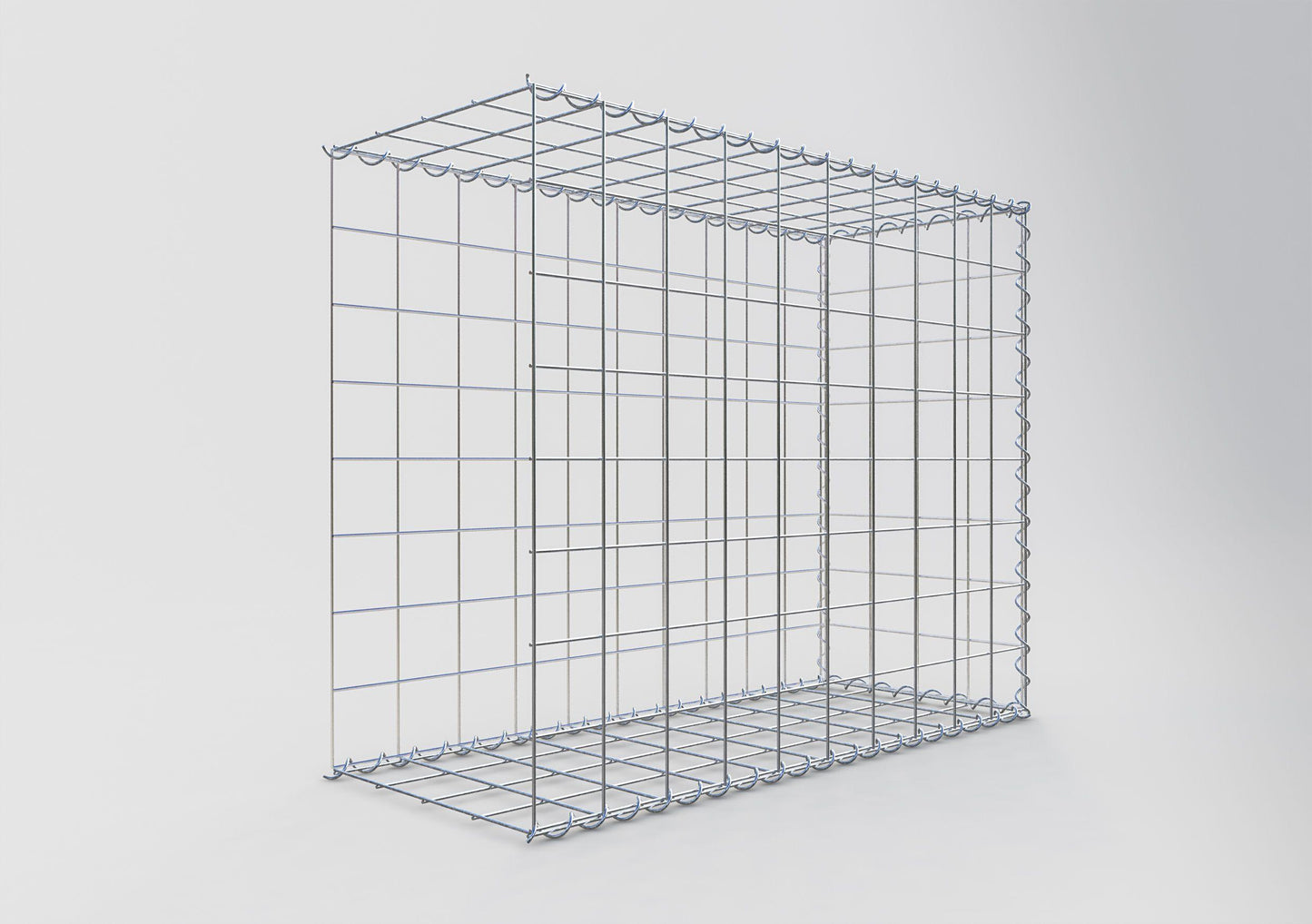 Gabion rapporté type 2 100 cm x 80 cm x 40 cm (L x H x P), mailles 10 cm x 10 cm, spirale