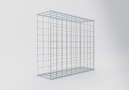 Aangebouwde schanskorf type 2 100 cm x 90 cm x 30 cm (L x H x D), maaswijdte 10 cm x 10 cm, spiraal