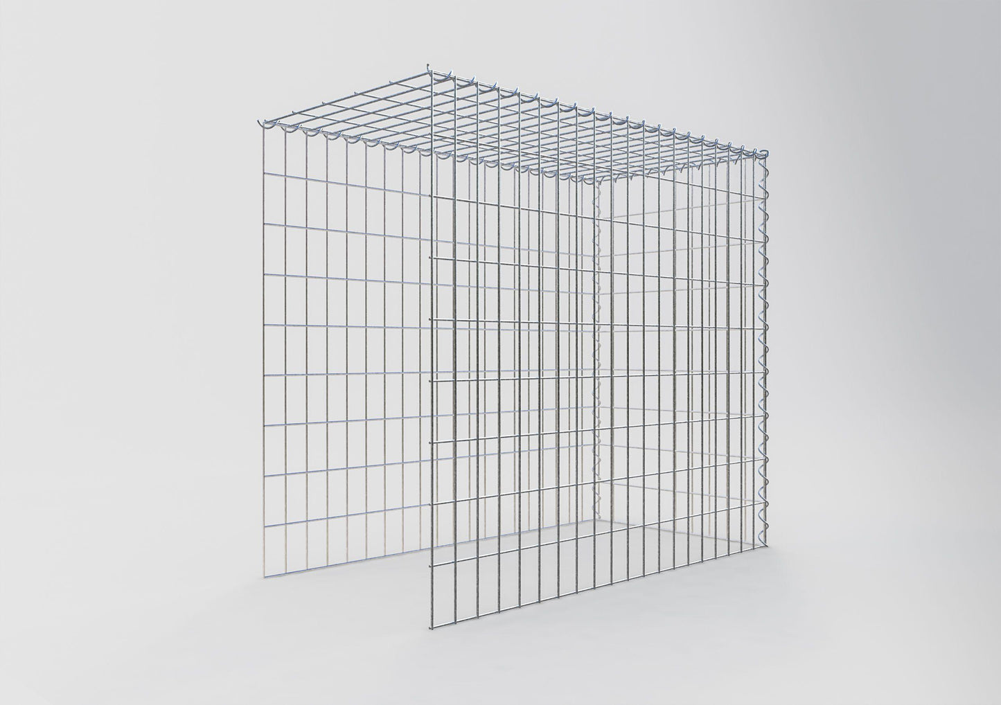 Anbaugabione Typ 4 100 cm x 90 cm x 50 cm (L x H x T), Maschenweite 5 cm x 10 cm, Spirale