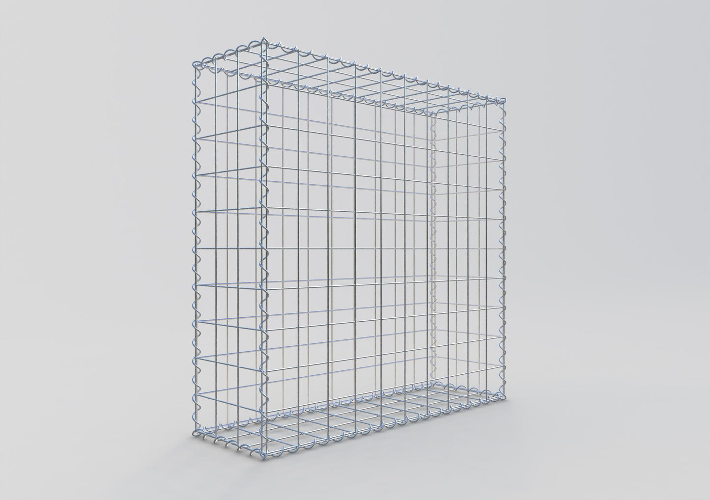 Gabion 100 cm x 100 cm x 30 cm (L x H x P), mailles 10 cm x 10 cm, spirale