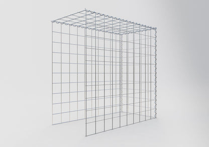 Gabion rapporté type 4 100 cm x 100 cm x 50 cm (L x H x P), mailles 10 cm x 10 cm, spirale