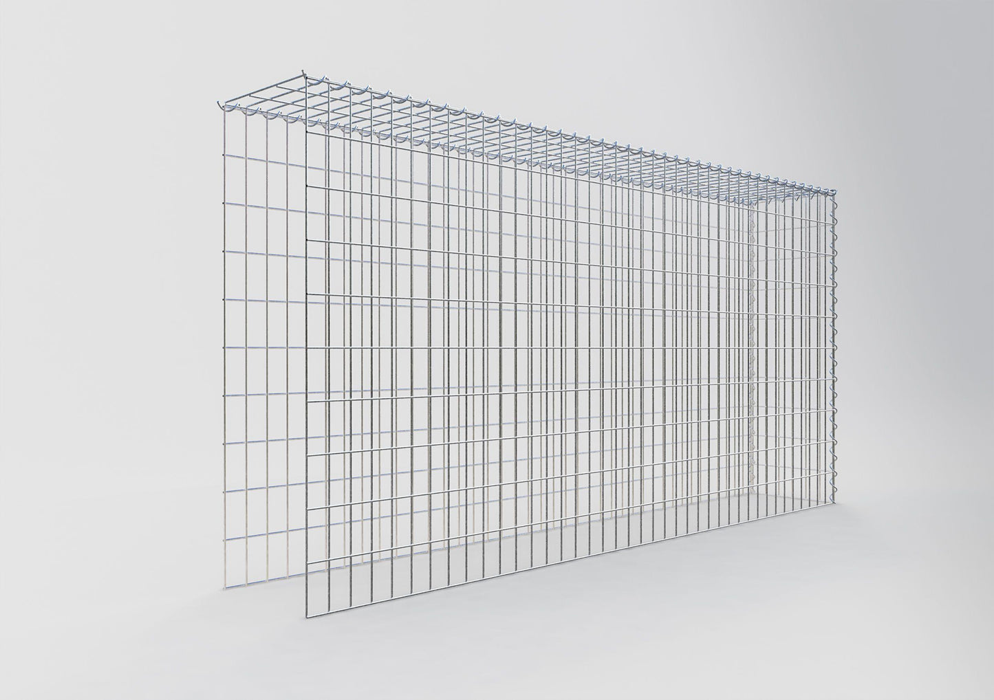 Gabion rapporté type 4 200 cm x 100 cm x 30 cm (L x H x P), mailles 5 cm x 10 cm, spirale