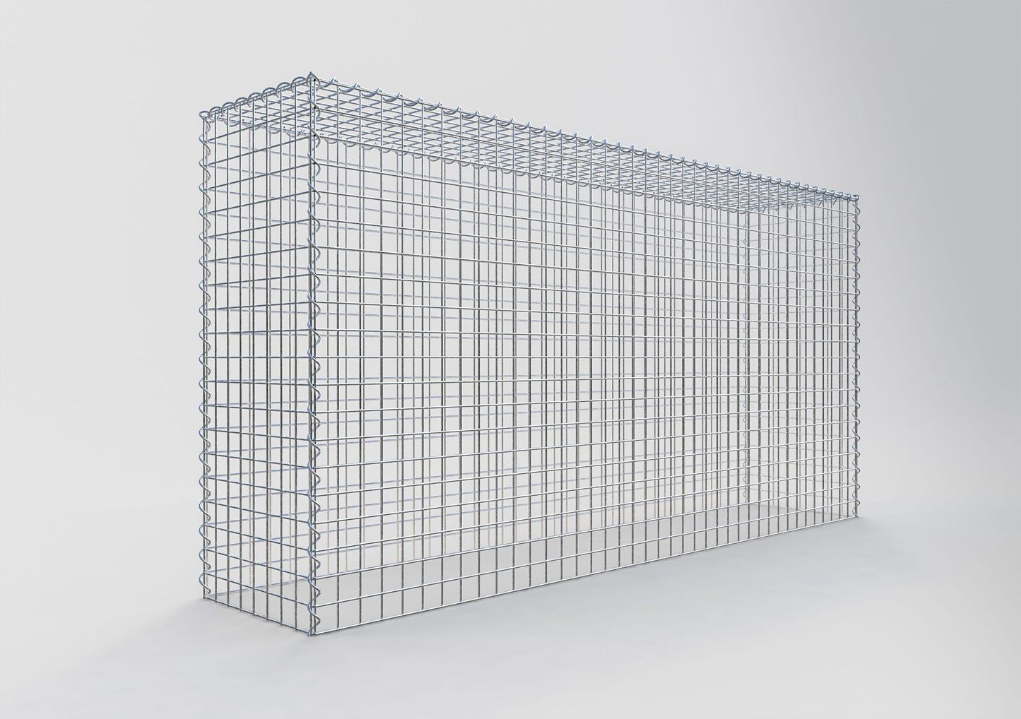 Gabion rapporté type 3 200 cm x 100 cm x 40 cm (L x H x P), mailles 5 cm x 5 cm, spirale