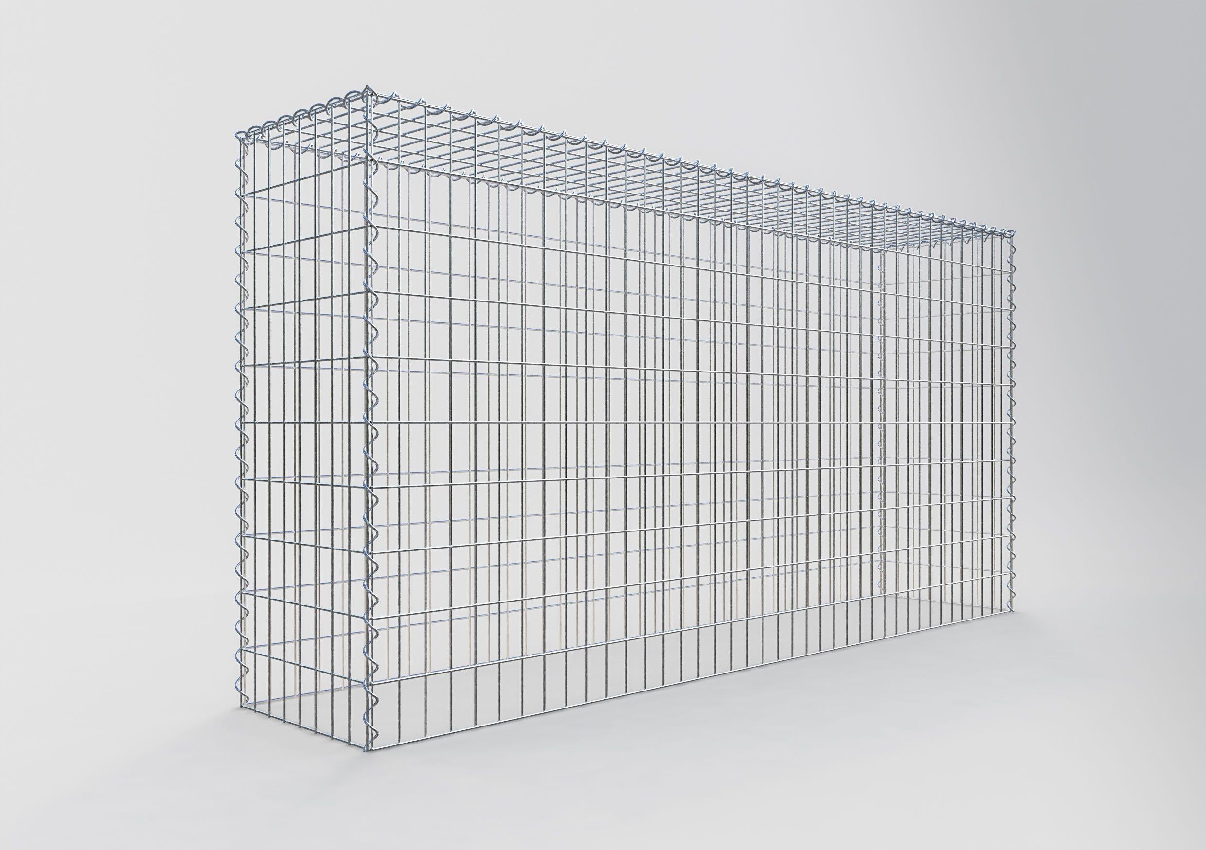 Grown-on gabion type 3 200 cm x 100 cm x 40 cm (L x H x D), mesh size 5 cm x 10 cm, spiral